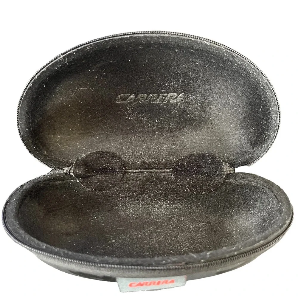 Carrera Eyeglasses Sunglasses Case Black Hard Shell Zip Travel Protective Case